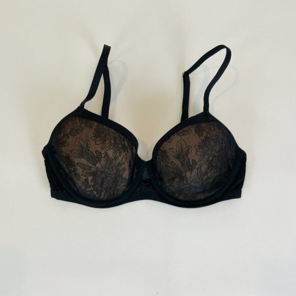 NWOT Soma Bra 32D Lightest Lift Perfect Coverage Black Lace B1878 - Picture 1 of 5